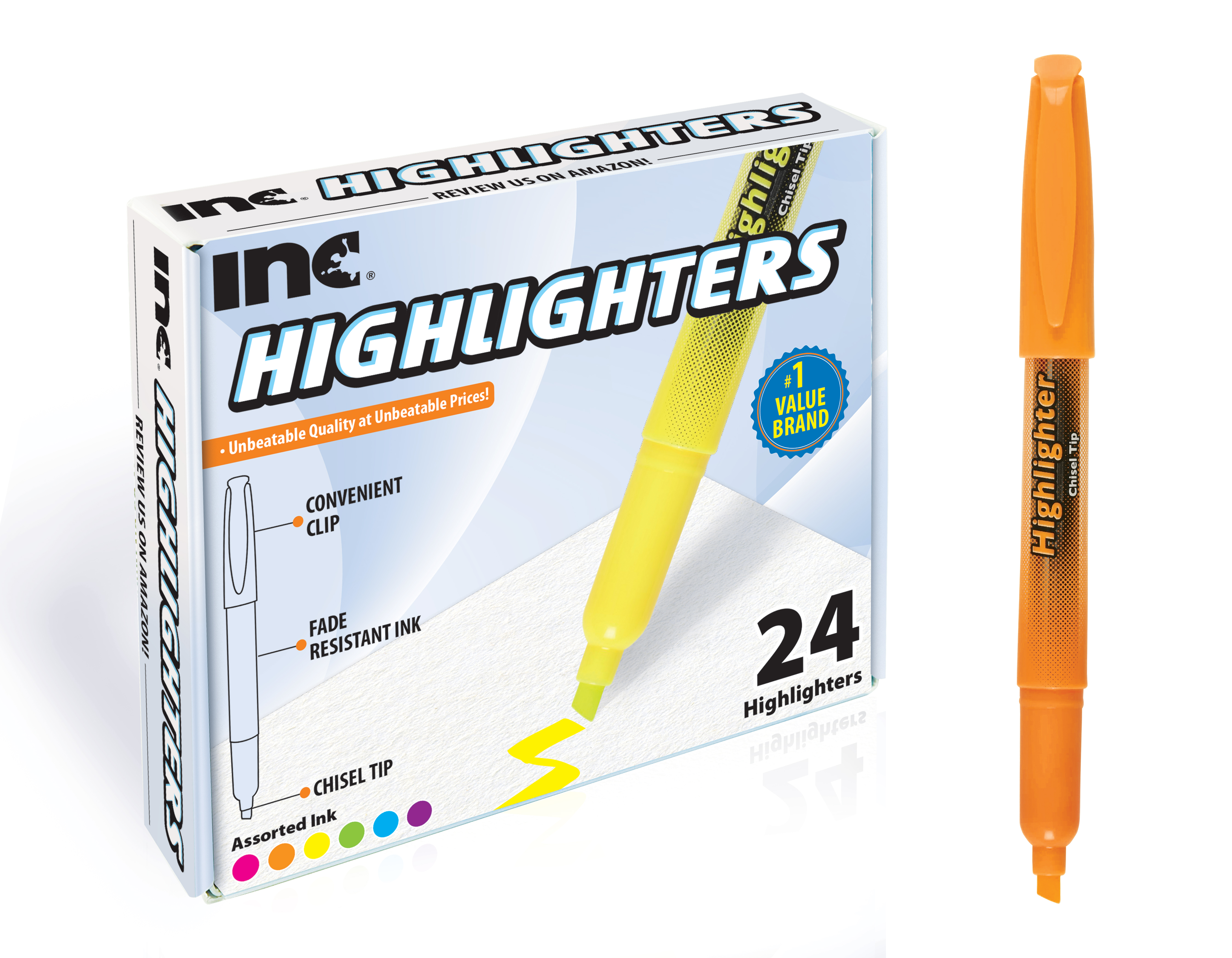 24 Count Assorted Color Highlighters